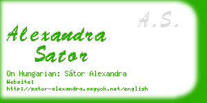 alexandra sator business card